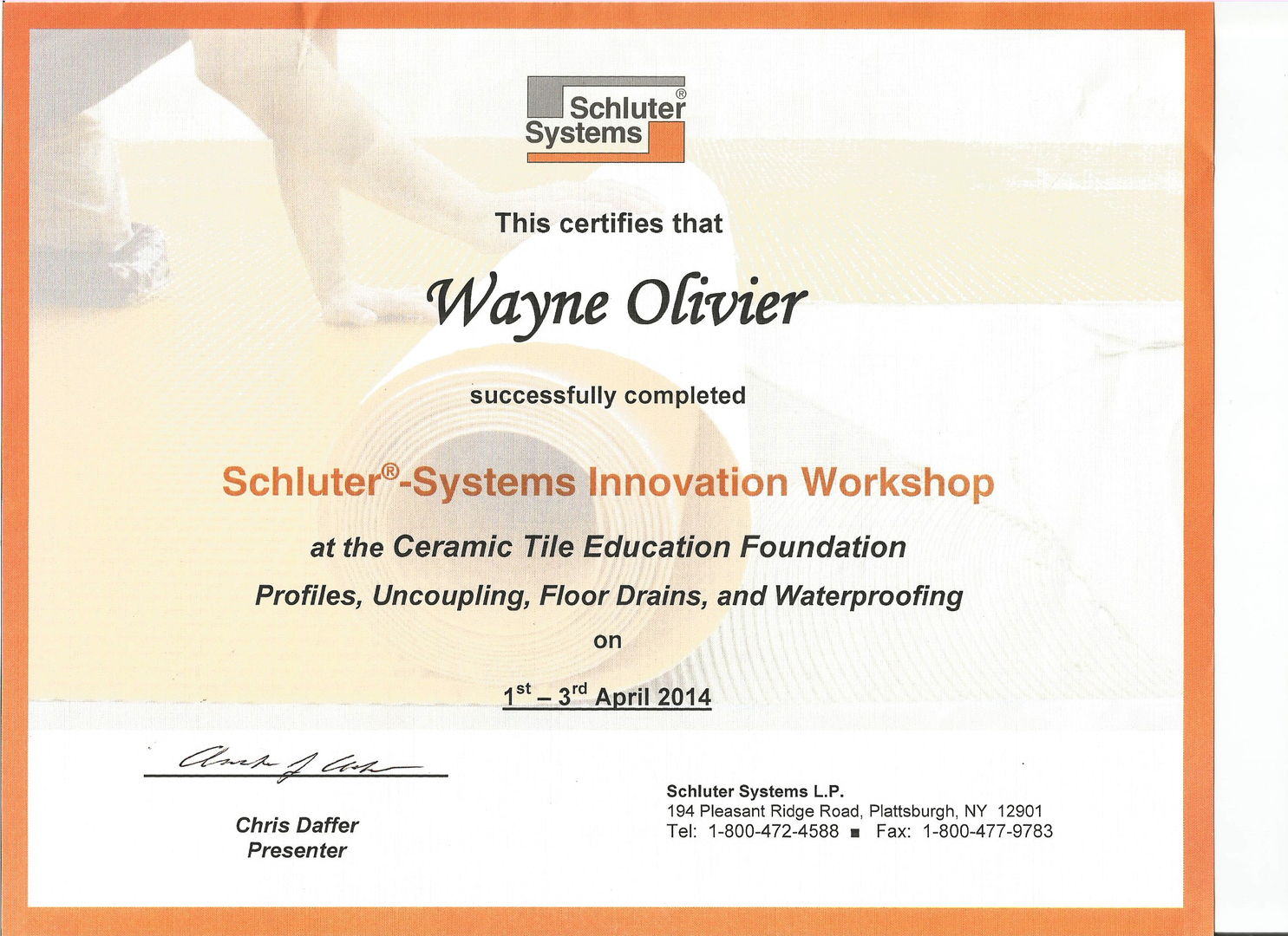 Schluter-Systems Innovation Workshop
