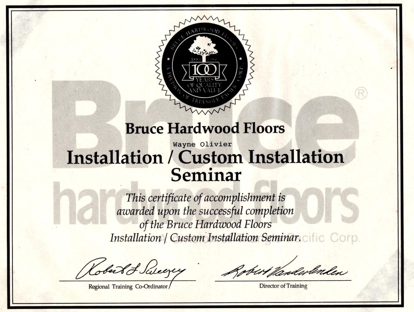 Installation/Custom Installation Seminar