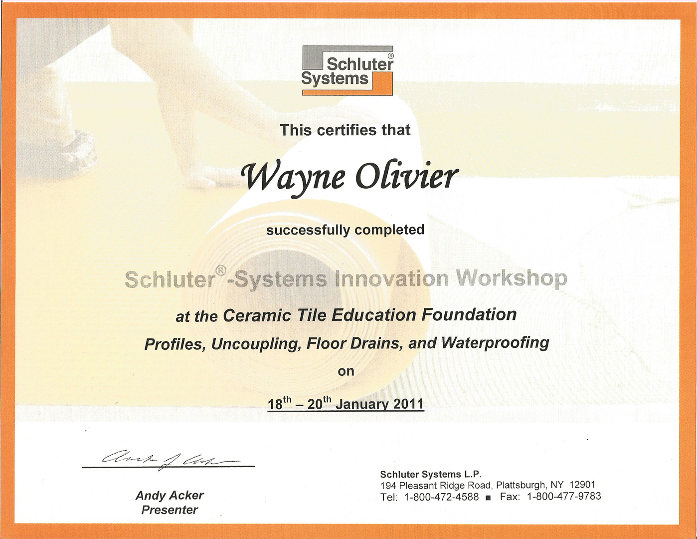 Schluter-Systems Innovation Workshop